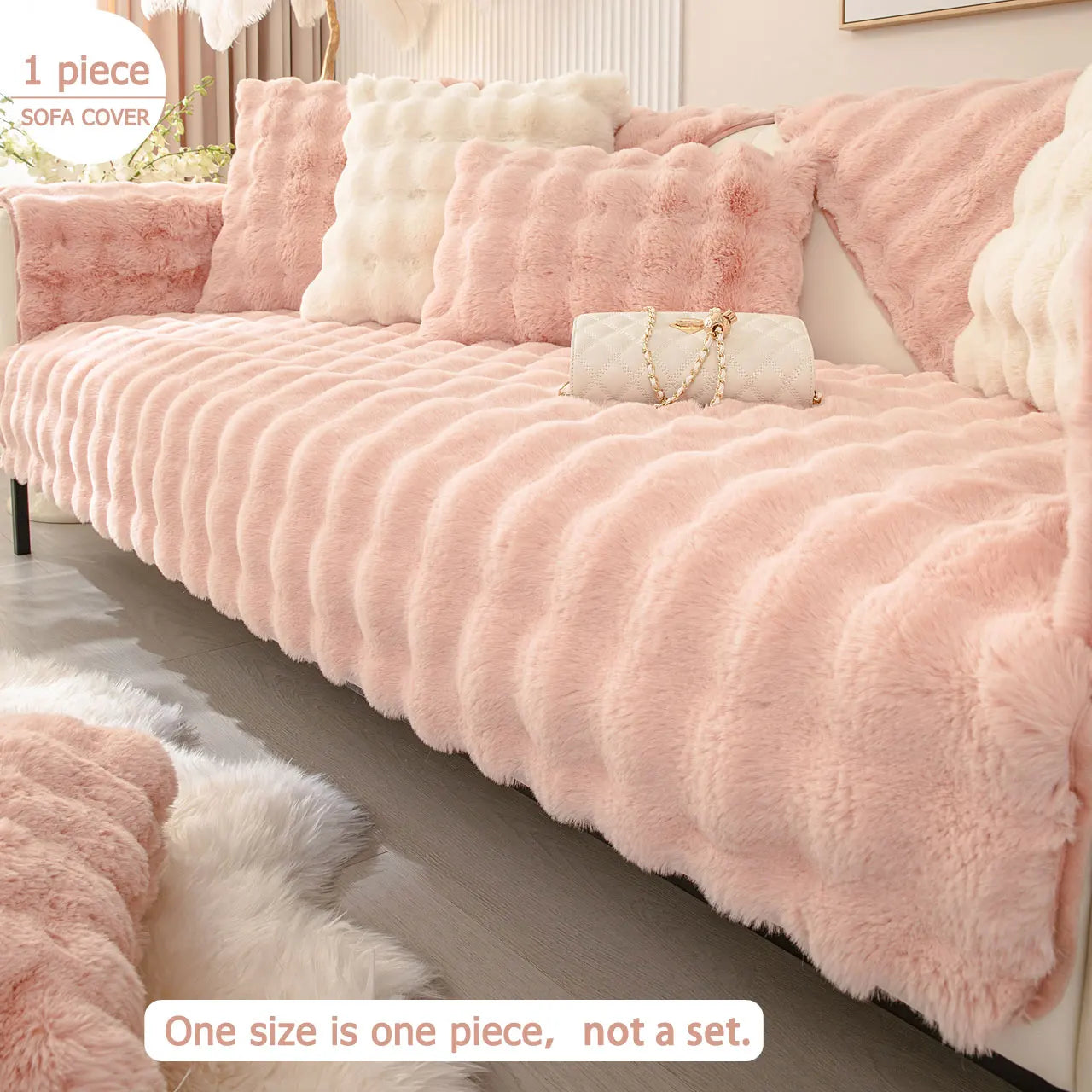 SnuggleSoft Plush Sofa Protector