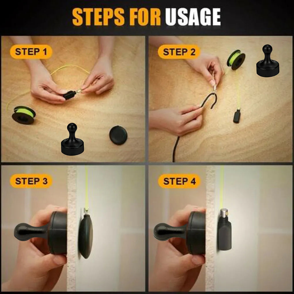 Professional Wiremag Puller Magnetic Cable Pulling System Wall Wire Fishing Guide Tool Garden Repair Threader Easy Use Hand Tool